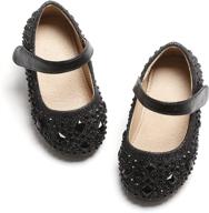 👧 thee bron ballet mary jane flat dress shoes for girls, toddler/little kid logo