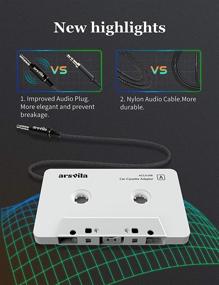 img 2 attached to Arsvita Cassette Adapter Upgrade Auxiliary Portable Audio & Video