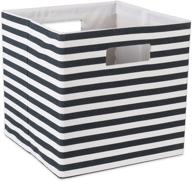 📦 dii large hard sided collapsible fabric storage container for nursery, offices, and home organization - black pin stripe (13x13x13 inches) logo
