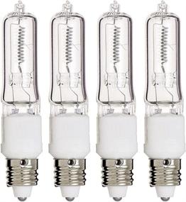 img 4 attached to 💡 (4 Pack) 150W JD T4 E11 Mini Candelabra Base 120V Clear Light Bulbs - Q150CL/MC