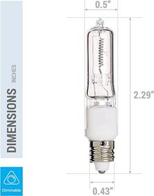 img 2 attached to 💡 (4 Pack) 150W JD T4 E11 Mini Candelabra Base 120V Clear Light Bulbs - Q150CL/MC