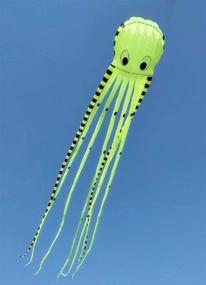 img 2 attached to 🪁 APZ Bumblebee 3D Ultra Large 26ft Octopus Foil Kite with Handle & Line, Yellow - Perfect for Beach Park Outdoor Fun