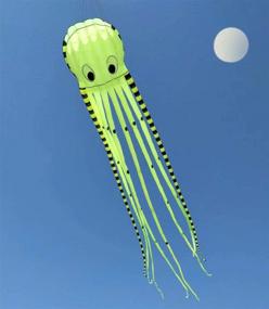 img 3 attached to 🪁 APZ Bumblebee 3D Ultra Large 26ft Octopus Foil Kite with Handle & Line, Yellow - Perfect for Beach Park Outdoor Fun