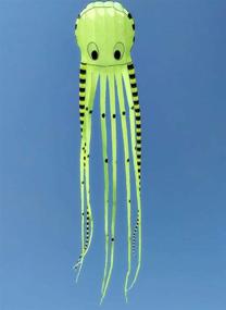 img 1 attached to 🪁 APZ Bumblebee 3D Ultra Large 26ft Octopus Foil Kite with Handle & Line, Yellow - Perfect for Beach Park Outdoor Fun