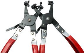 img 1 attached to 8MILELAKE Hose Clamp Pliers Set: Wide and Flat Band Plier with Cross Slotted Jaw Pliers for Efficient Hose Clamping