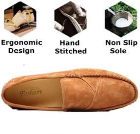 img 2 attached to Driving Comfort Loafers Moccasin Business