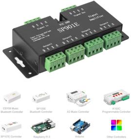 img 3 attached to 🔌 BTF-LIGHTING SP901E LED Pixel Signal Amplifier: Enhance and Extend WS2812B, WS2811, WS2813, SK6812, WS2815, WS2801, SK9822 and More RGB Addressable LED Strips and Programmable LED Matrix Panel