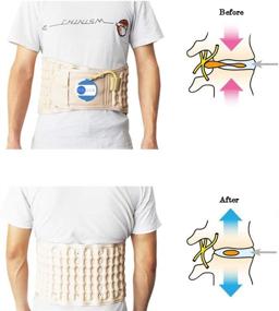 img 3 attached to 🎈 VOLLUCK Decompression Back Belt: Inflatable Lumbar Support for Waist Sizes 29-49