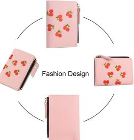 img 2 attached to 🍒 Nawoshow Women Cute Cherry Pattern Wallet: Compact Coin Purse, Card Holder, Clutch Bag