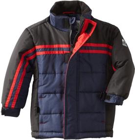 img 1 attached to Rothschild Little Stripe Puffer Jacket: Stylish and Warm Boys' Clothing