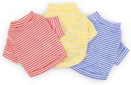 🐶 droolingdog dog clothes pet striped t-shirt: pack of 3 for small dogs - the ultimate garment collection logo