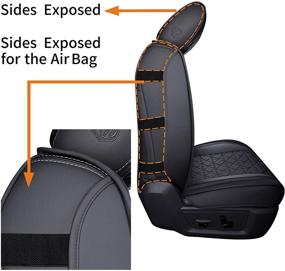 img 1 attached to 🚗 YIERTAI Dodge RAM Seat Covers - Fits 2009-2022 1500/2500/3500HD Pickup Front Seats Only - Crew Double Cab Quad Cab - Waterproof Faux Leather Seat Covers (2 PCS Front Only/Black)