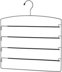 img 4 attached to Efficiently Organize Your Wardrobe with the Whitmor Swing Arm Slack Hanger, Chrome