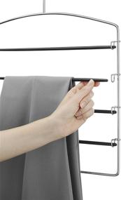 img 2 attached to Efficiently Organize Your Wardrobe with the Whitmor Swing Arm Slack Hanger, Chrome