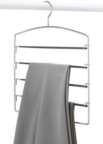 img 1 attached to Efficiently Organize Your Wardrobe with the Whitmor Swing Arm Slack Hanger, Chrome