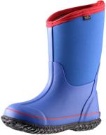 mcikcc kids rubber rain boots: waterproof snow wellies for boys & girls logo