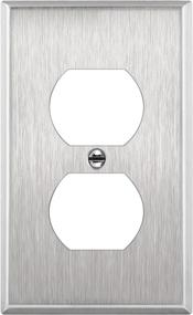 img 4 attached to 🔌 ENERLITES 1-Gang Stainless Steel Metal Wall Plate with Duplex Receptacle, Corrosion Resistant Outlet Cover, Size 4.50" x 2.76", UL Listed, 7721, 430, Silver, Standard