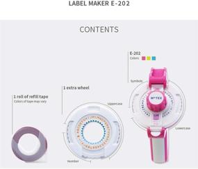 img 1 attached to 🎀 MoTEX Pink Embossing Label Maker - E-202, Efficient Label Writer