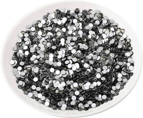 img 2 attached to 💎 Beadsland 1440pcs Flat Back Crystal Rhinestones for Nail Art and Crafts- Black Diamond SS20 (4.6-4.8mm) - Glue Fix