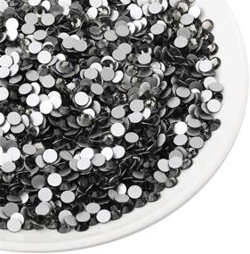 img 3 attached to 💎 Beadsland 1440pcs Flat Back Crystal Rhinestones for Nail Art and Crafts- Black Diamond SS20 (4.6-4.8mm) - Glue Fix