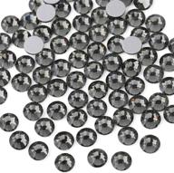 💎 beadsland 1440pcs flat back crystal rhinestones for nail art and crafts- black diamond ss20 (4.6-4.8mm) - glue fix логотип