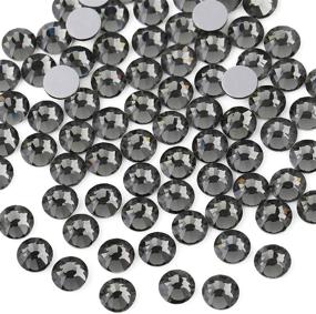 img 4 attached to 💎 Beadsland 1440pcs Flat Back Crystal Rhinestones for Nail Art and Crafts- Black Diamond SS20 (4.6-4.8mm) - Glue Fix