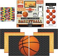 go big with the scrapbook 🏀 customs basketball themed paper and stickers scrapbook kit! logo