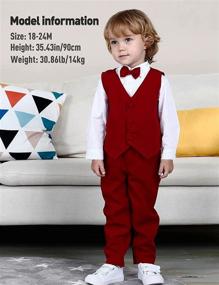 img 2 attached to DESIGN Toddler Wedding Gentleman Outfit Boys' Clothing for Suits & Sport Coats