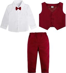 img 3 attached to DESIGN Toddler Wedding Gentleman Outfit Boys' Clothing for Suits & Sport Coats