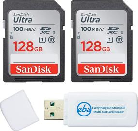 img 4 attached to 📸 SanDisk 128GB SDXC SD Ultra Memory Card (2-Pack) for Canon EOS Rebel T7, Rebel T6, 77D Digital Camera + Card Reader Bundle