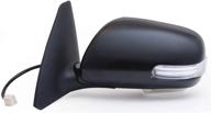 🚗 enhance your scion tc: fit system driver side mirror with turn signal & foldaway feature - black, ptm cover, power-controlled logo