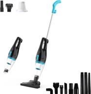 🔌 tc-junesun corded vacuum cleaner: lightweight 400w bagless upright stick for home & hard floors - pet hair friendly (black) логотип