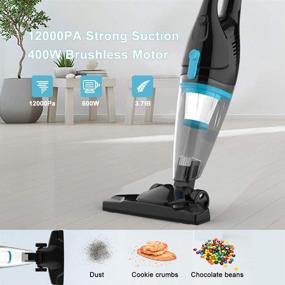 img 1 attached to 🔌 TC-JUNESUN Corded Vacuum Cleaner: Lightweight 400W Bagless Upright Stick for Home & Hard Floors - Pet Hair Friendly (Black)