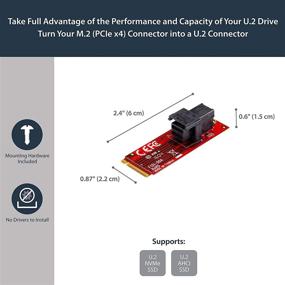 img 3 attached to 🔌 StarTech.com U.2 to M.2 Adapter – PCIe NVMe SSD Adapter for 1 U.2 Drive – M.2 PCIe x4 Interface – U.2 to M.2 PCIe Adapter – Enhanced U.2 SSD Converter (M2E4SFF8643)