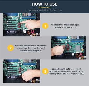 img 1 attached to 🔌 StarTech.com U.2 to M.2 Adapter – PCIe NVMe SSD Adapter for 1 U.2 Drive – M.2 PCIe x4 Interface – U.2 to M.2 PCIe Adapter – Enhanced U.2 SSD Converter (M2E4SFF8643)