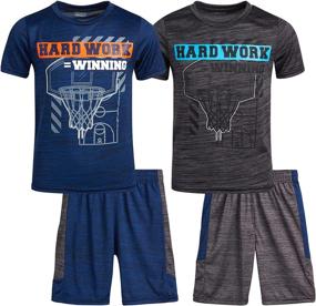 img 4 attached to Pro Athlete Athletic Active Basketball Boys' Clothing ~ Clothing Sets