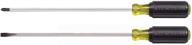 🔧 набор отверток с длинным лезвием klein tools 85072 с термообработанными валами и подушечками на рукоятках - шлицевые и крестообразные, 2 штуки: обзор и руководство для покупателя логотип
