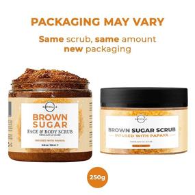 img 2 attached to 🍊 O Naturals Пилинг-скраб для лица, тела и стоп Papaya Sugar Scrub для повышения светлости кожи | Против целлюлита | Удаление темных пятен | Средство от возрастных пятен, угрей и стрий | Увлажняющее и увлажняющее для мужчин и женщин | 8,4 унции