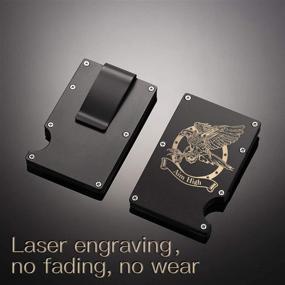 img 3 attached to 🔒 Black Aluminum Minimalist Pocket Blocking Men's Accessories and Wallets, Card Cases, Money Organizers