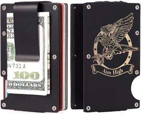 img 4 attached to 🔒 Black Aluminum Minimalist Pocket Blocking Men's Accessories and Wallets, Card Cases, Money Organizers