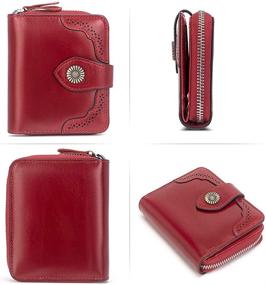 img 2 attached to BOSTANTEN Leather Wallets Blocking Peacock: Stylish Women's Handbags & Wallets with Enhanced Security