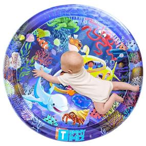 img 4 attached to 👶 Enhance Motor Skills & Sensory Development with TT TUMMYTIMEZ XL Tummy Time Water Mat - Premium Activity Center for Babies & Toddlers aged 3-9 Months!