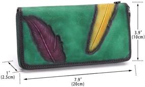 img 1 attached to Stylish Genuine Wristlet with Embossing Capacity: Handmade Women's Handbags & Wallets for Fashionable Wallets