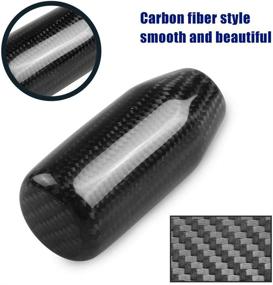 img 2 attached to 🚗 RYANSTAR Universal Gear Shift Style Knob: Carbon Fiber Manual Transmission Shift Lever Head