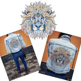 img 2 attached to 🦁 ARTEM Watercolor Folk-Custom Lion Patches Heat Transfers Iron on Stickers for DIY Tops Clothing Embellishment Applique