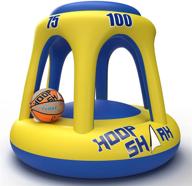 shark swimming pool basketball hoop logo