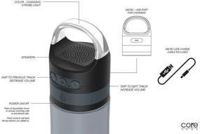 img 1 attached to 🔊 TAL Bluetooth Беспроводная Колонка Водная Бутылка - 28 унций с Micro-USB портом, стробоскопическими огнями, микрофоном - Отвечает на звонки - Совместима с iOS, Android, iPhone, планшетами