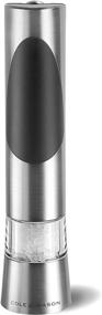 img 2 attached to 🧂 Richmond Electric Salt and Pepper Grinder Set by COLE & MASON - Stainless Steel Mills with Gourmet Precision Mechanisms and Gift Box