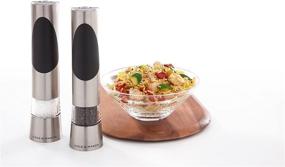 img 1 attached to 🧂 Richmond Electric Salt and Pepper Grinder Set by COLE & MASON - Stainless Steel Mills with Gourmet Precision Mechanisms and Gift Box