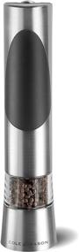 img 3 attached to 🧂 Richmond Electric Salt and Pepper Grinder Set by COLE & MASON - Stainless Steel Mills with Gourmet Precision Mechanisms and Gift Box